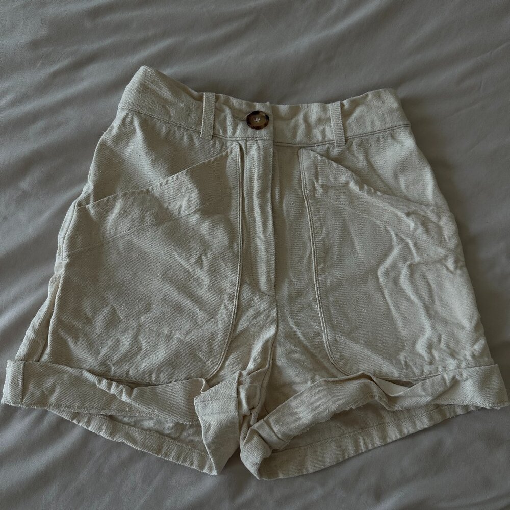Sezane Alberello Shorts Ecru - Size 2